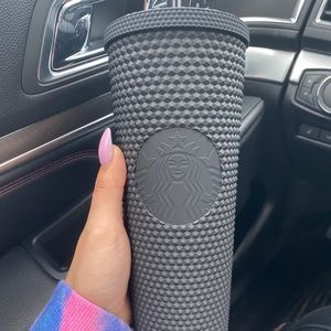 NWT Starbucks black matte studded tumbler